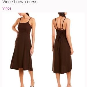 Vince Brown Strappy Summer Dress Size M Excellent Condition $175